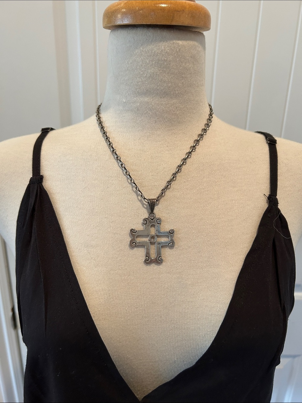 Silver Cross Pendant Necklace